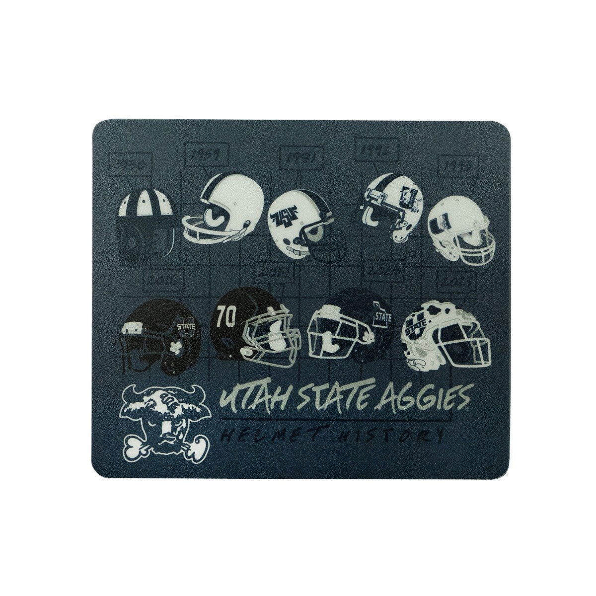 Utah State Helmet History Sticker 4 Inch